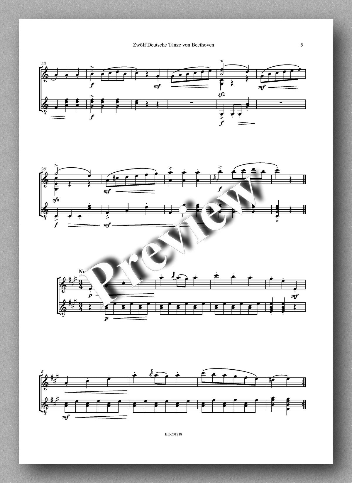 Rebay [156], Zwölf Deutsche Tänze von Beethoven - music score 2