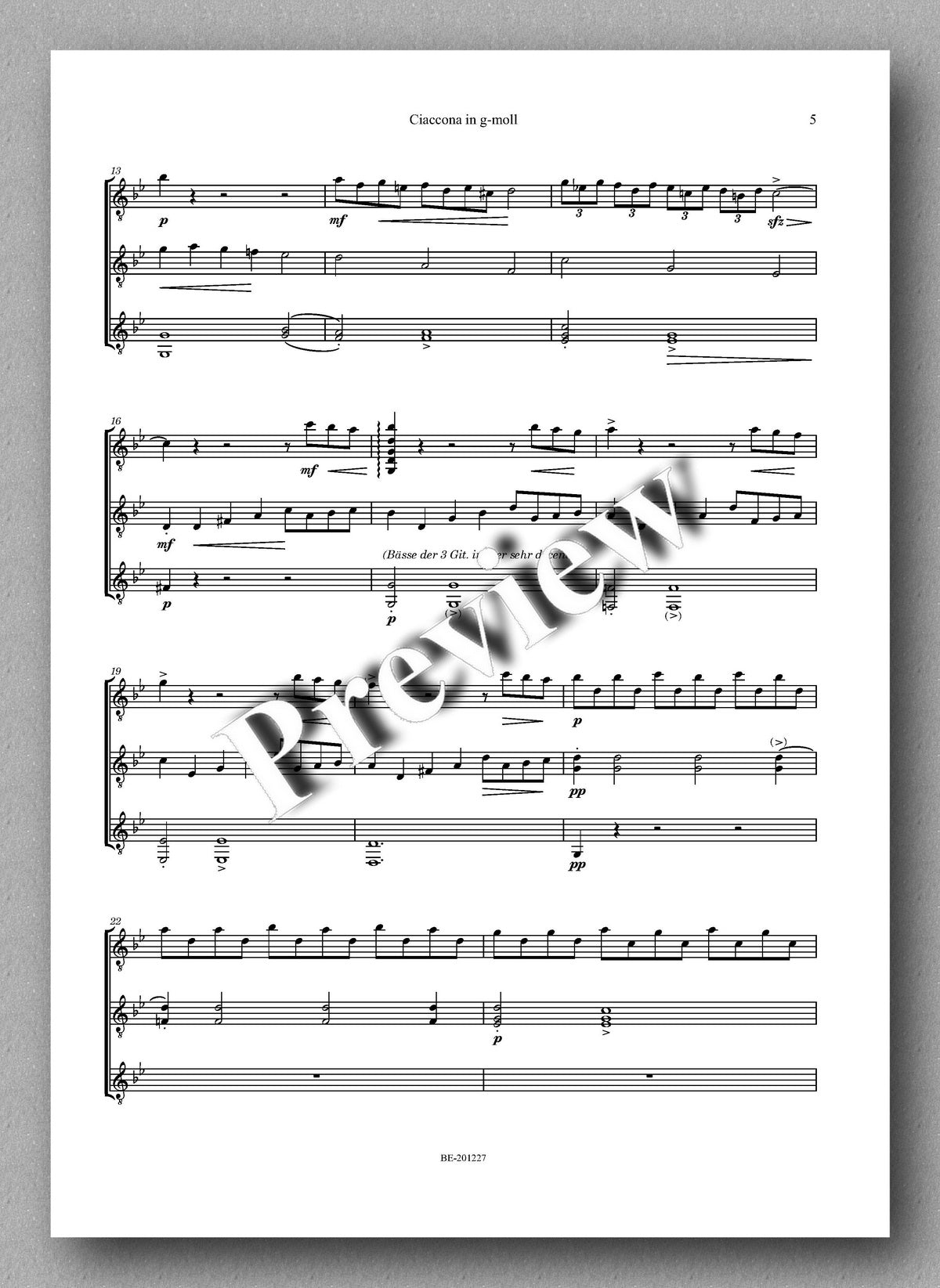 Rebay [162], Ciaccona in g-moll von Giovanni Battista Vitali music score 2