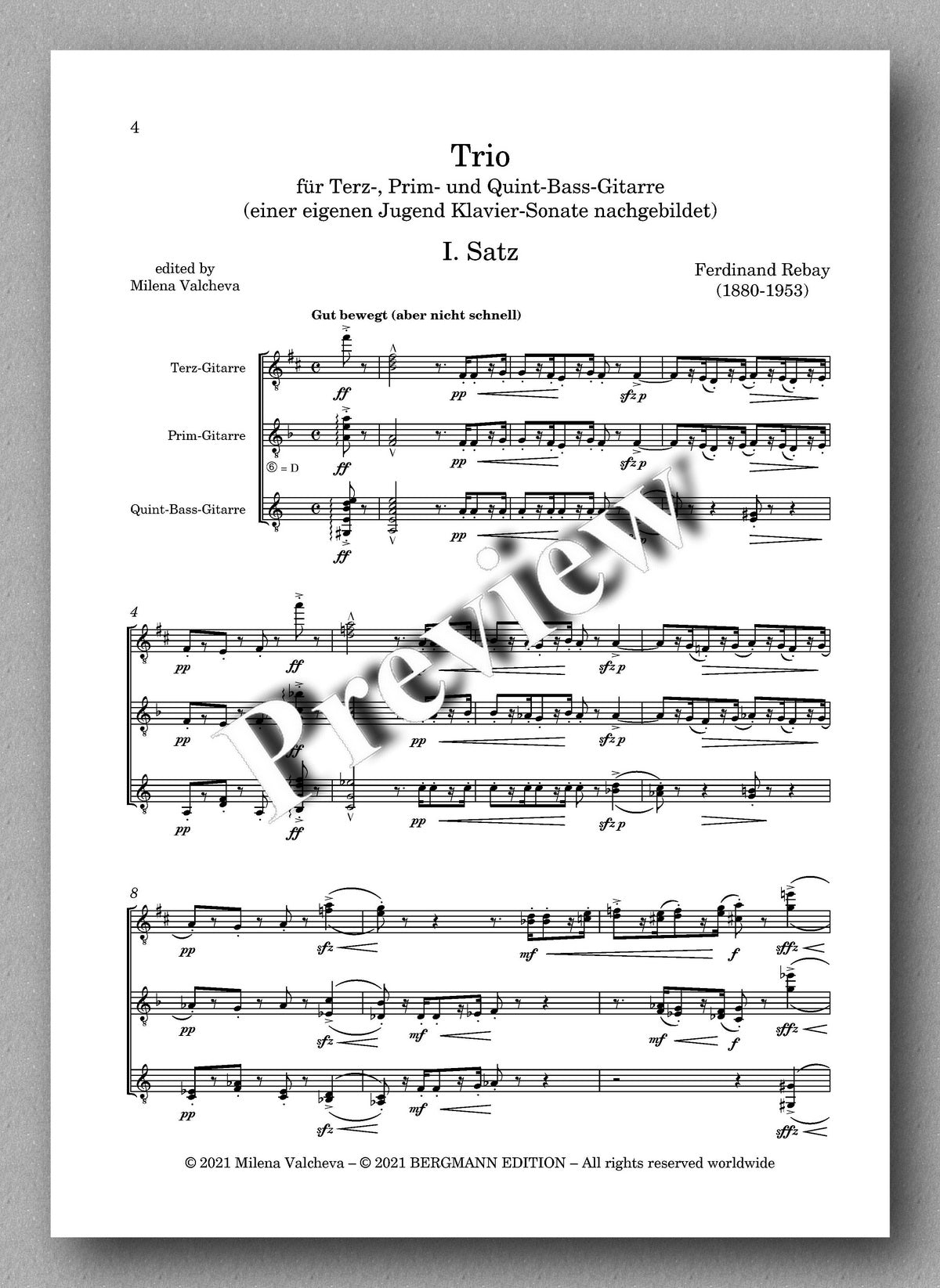 Rebay [167], Trio - music score 1