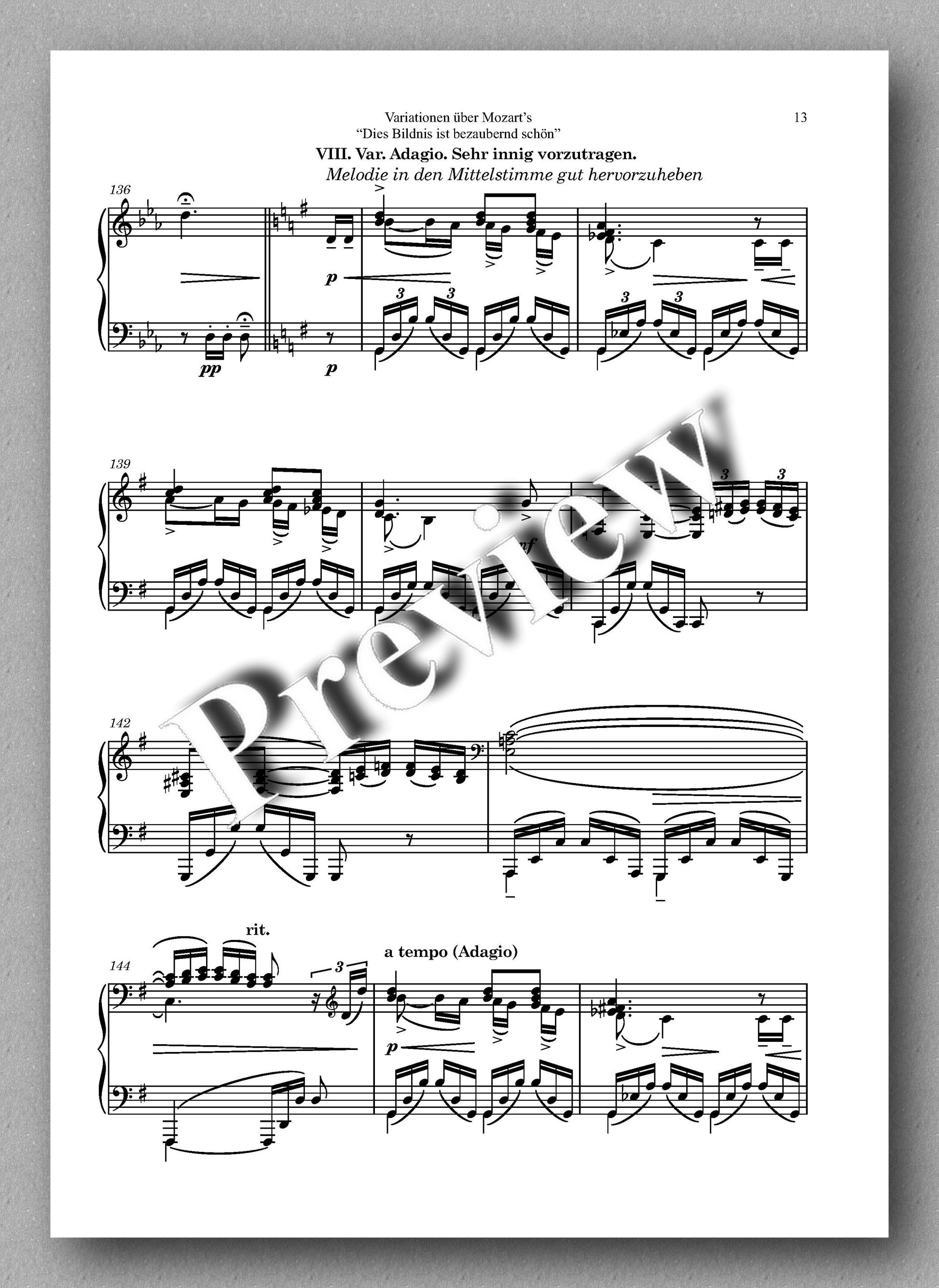 Ferdinand Rebay, Variationen über Mozart's "Dies Bildnis ist bezaubernd schön" - music score 3