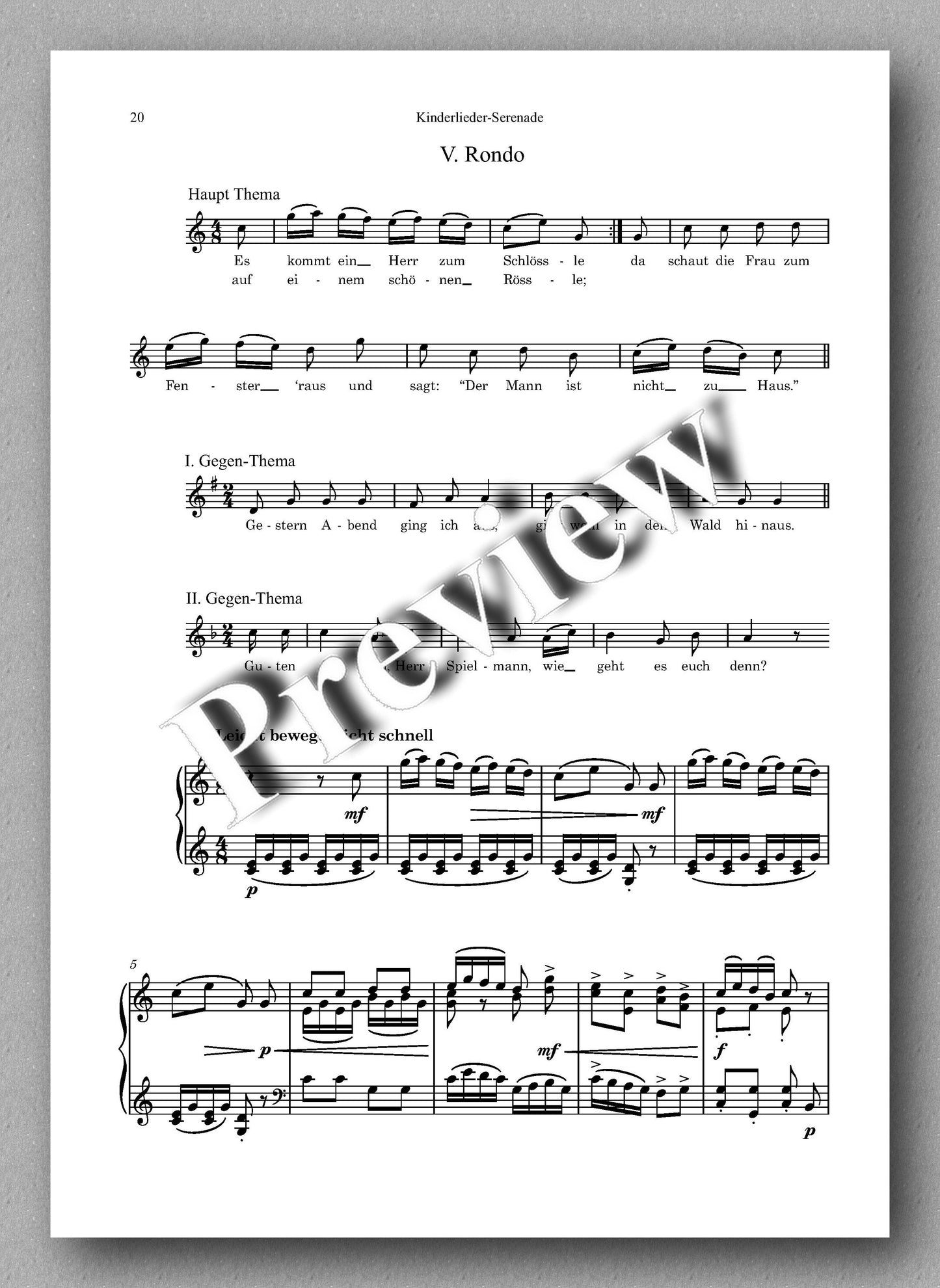 Rebay, Kinderlieder-Serenade - music score 5