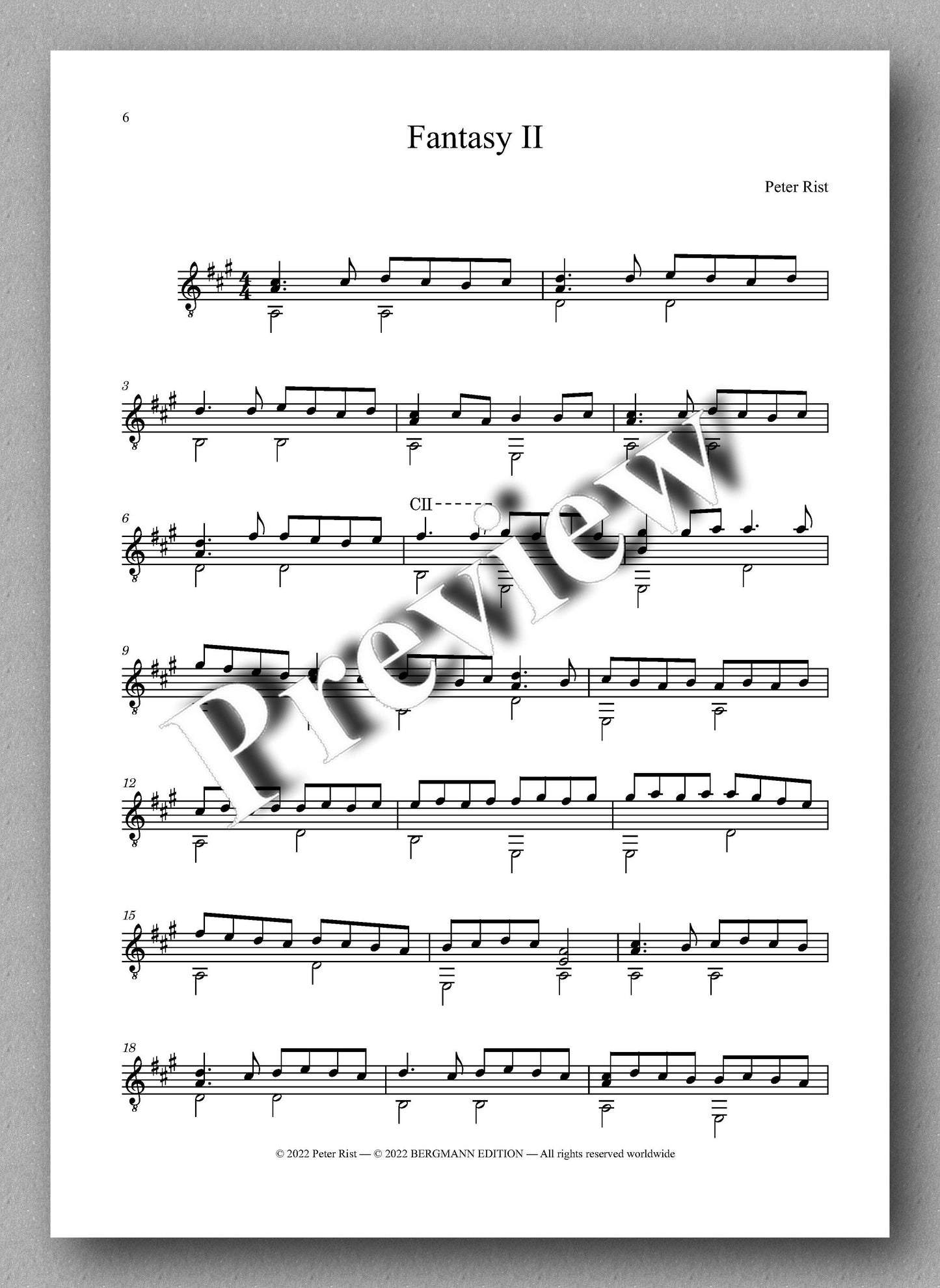 Rist, Seven Fantasies and Other Pieces - music score 2