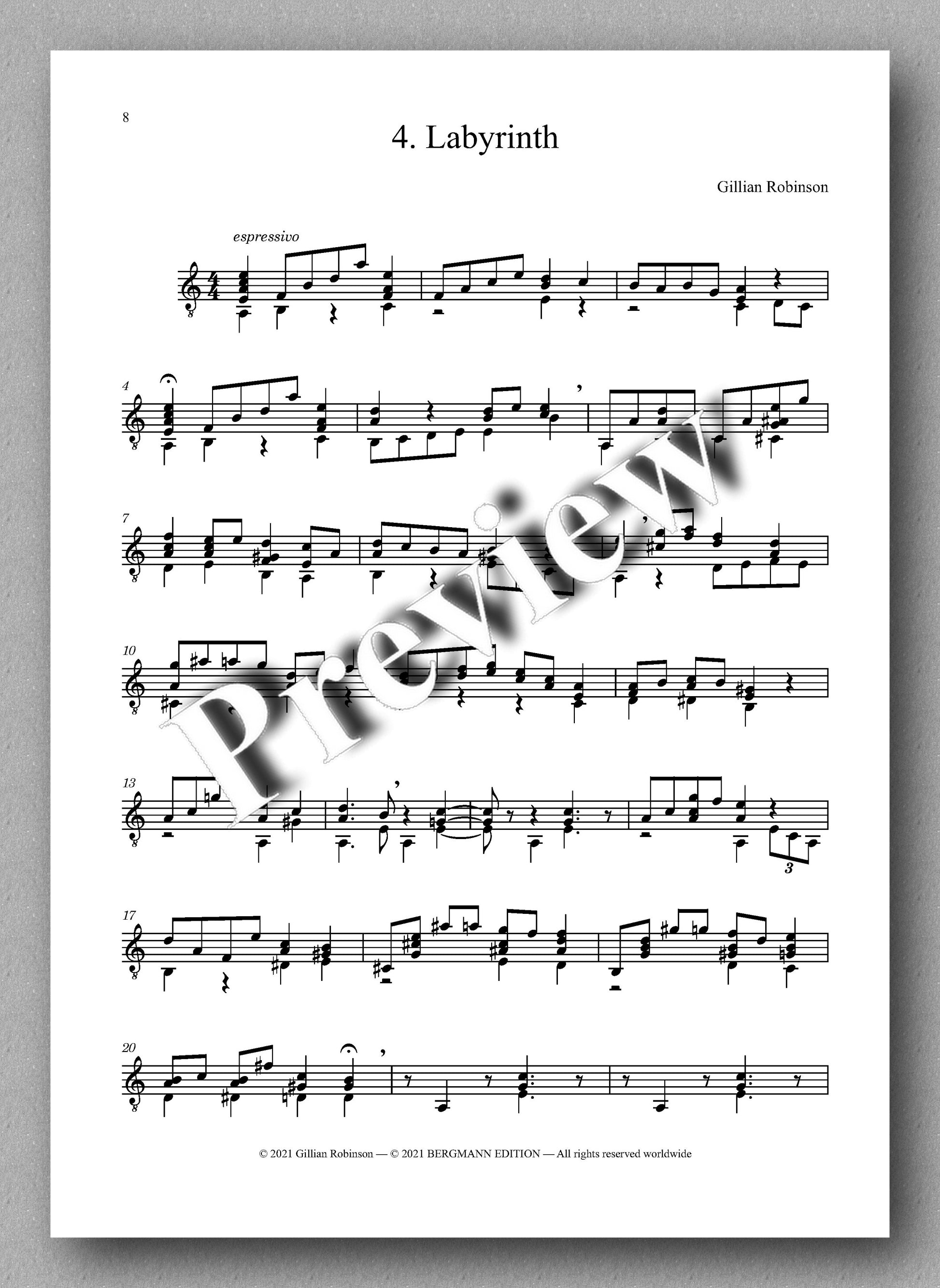 Robinson, Four Songs without Words - music score 2