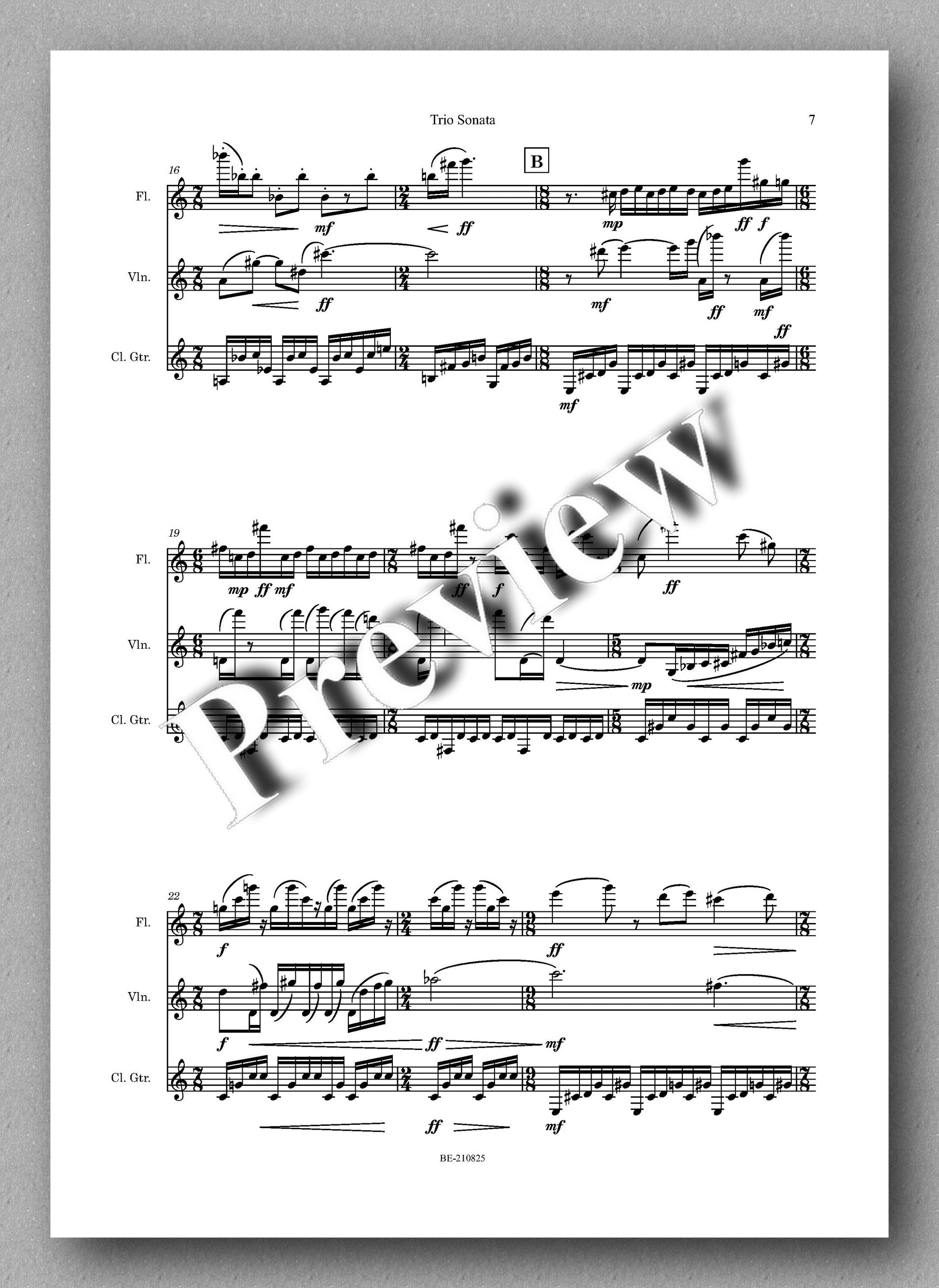 Saberi, Trio Sonata No. 1 - music score 3