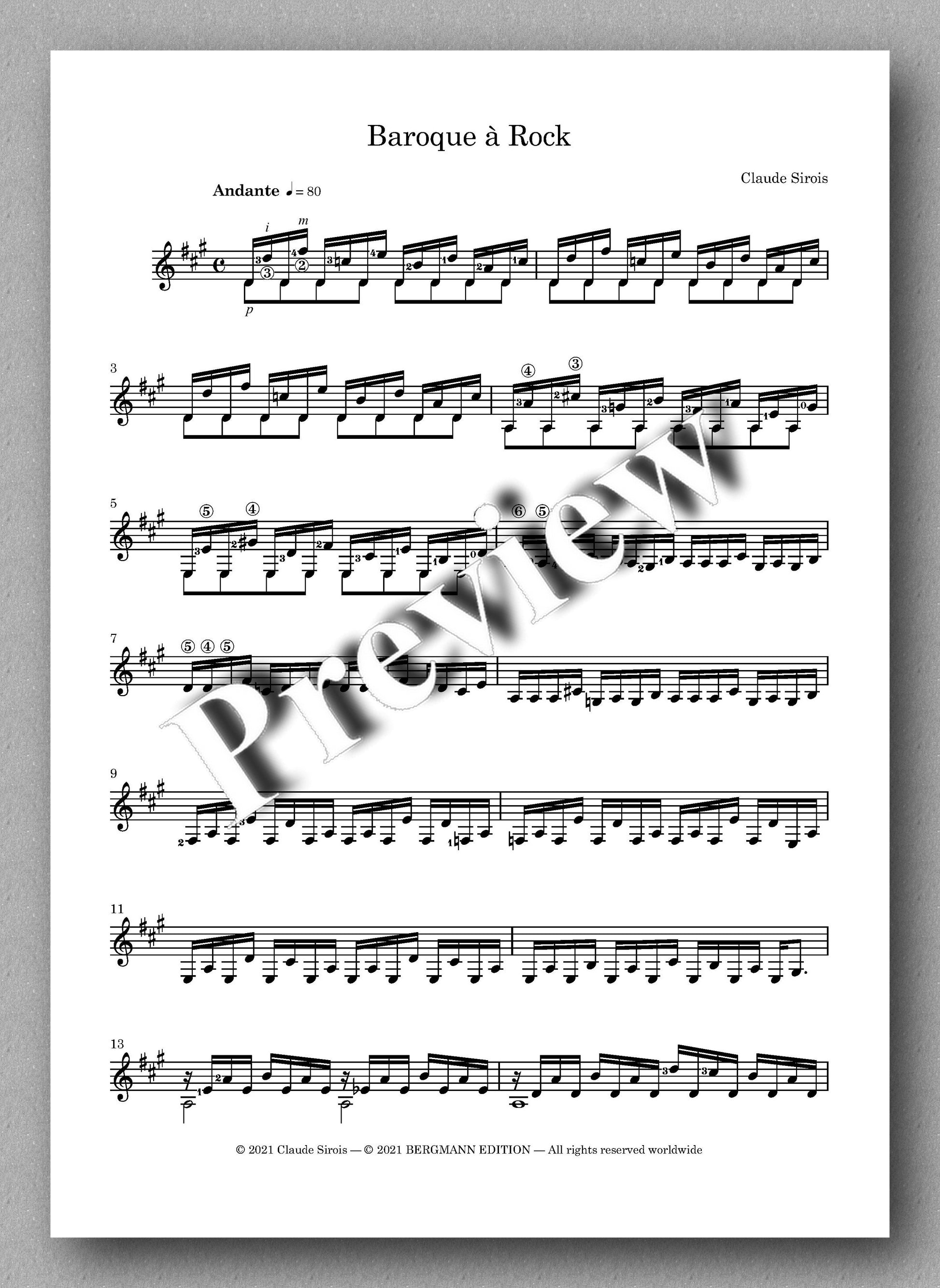 Sirois, Baroque à Rock - music score 3