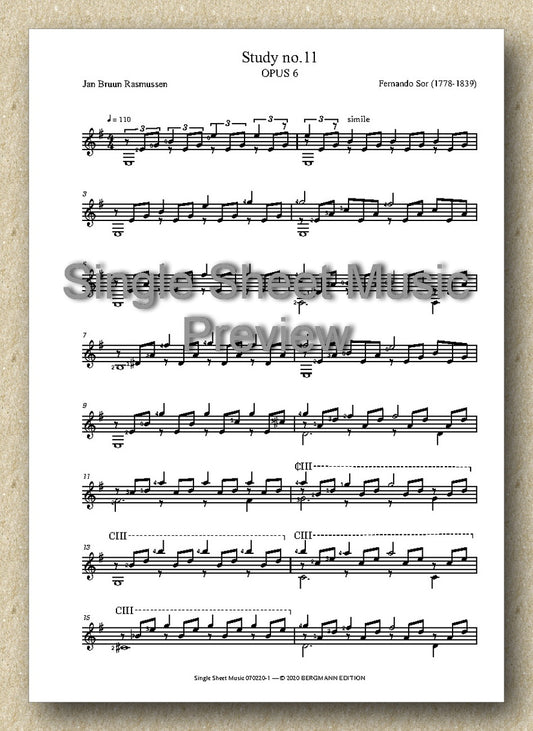 Sor-Rasmussen, Opus 6, No. 11 (Single Sheet Music)