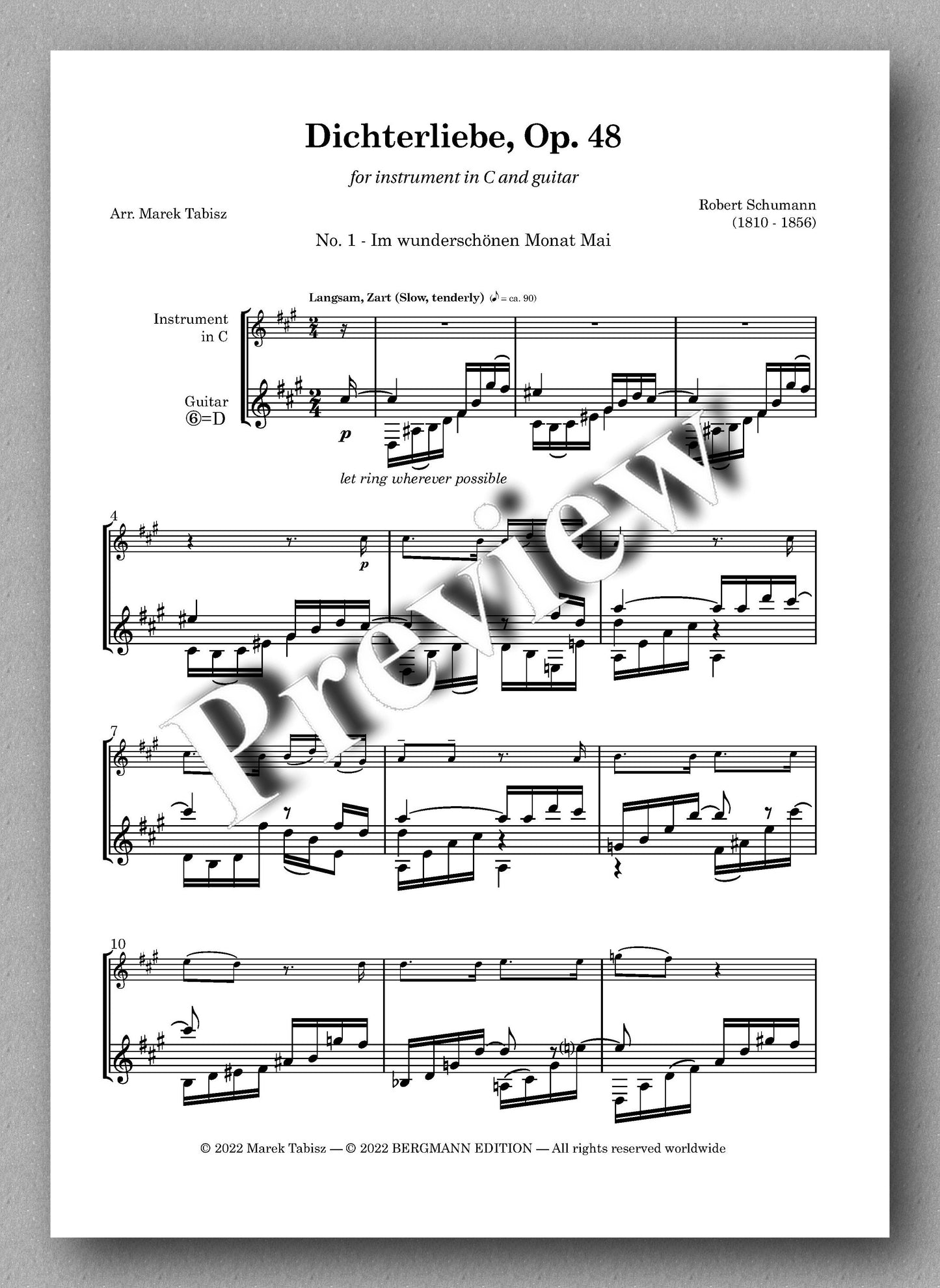 Robert Schumann, Dichterliebe Op. 48 - preview of No. 1 - Im wunderschönen Monat Mai