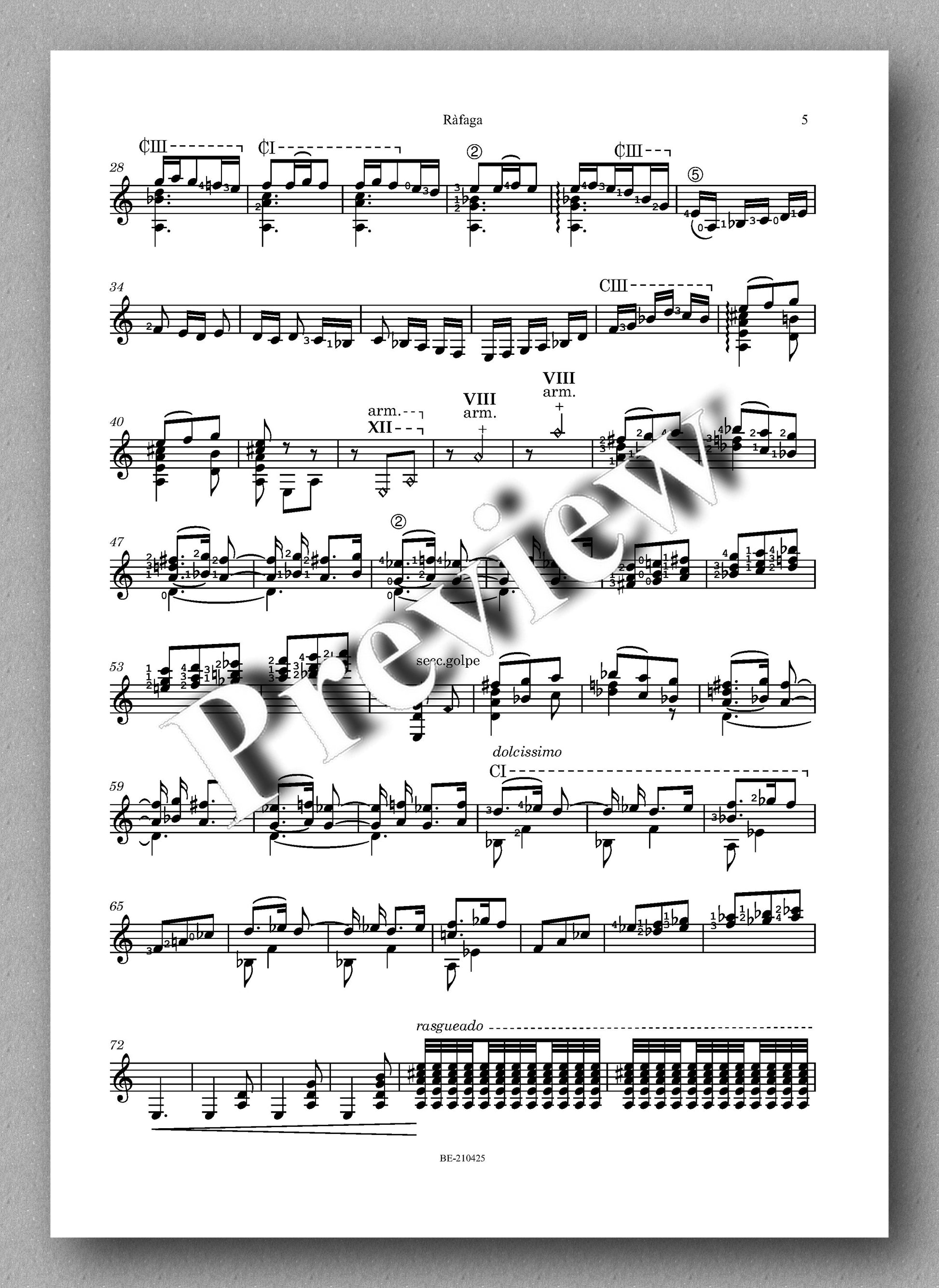 Turina-Rasmussen, Ràfaga - music score 2