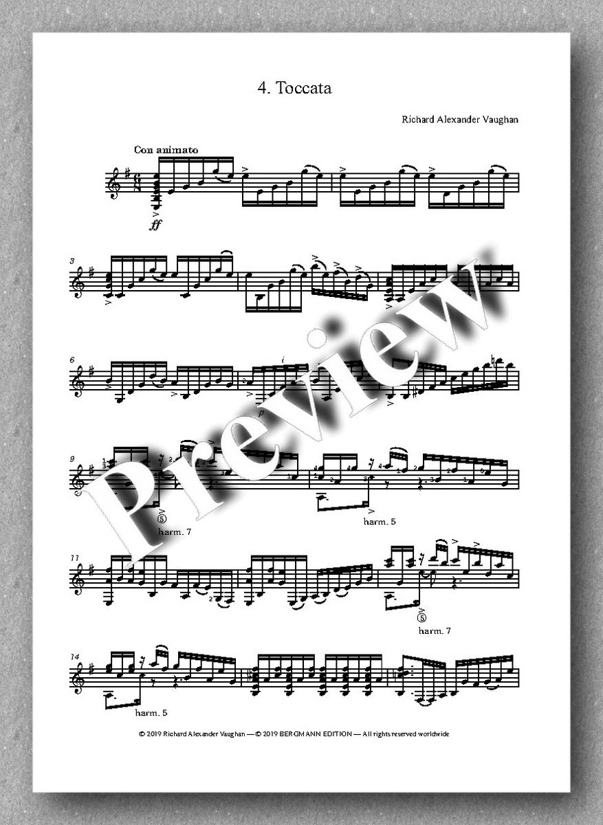 Richard Alexander Vaughan, Sonata Tansman - previev of the music score 4