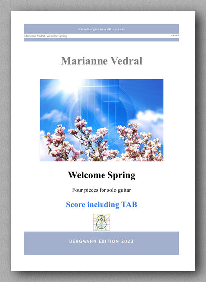 Welcome Spring (Score incl. TAB) by Marianne Vedral - preview of the cover