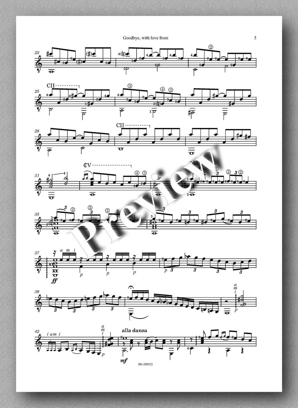 Kirill Voljanin, Goodbye, with love from - preview of the music score 2