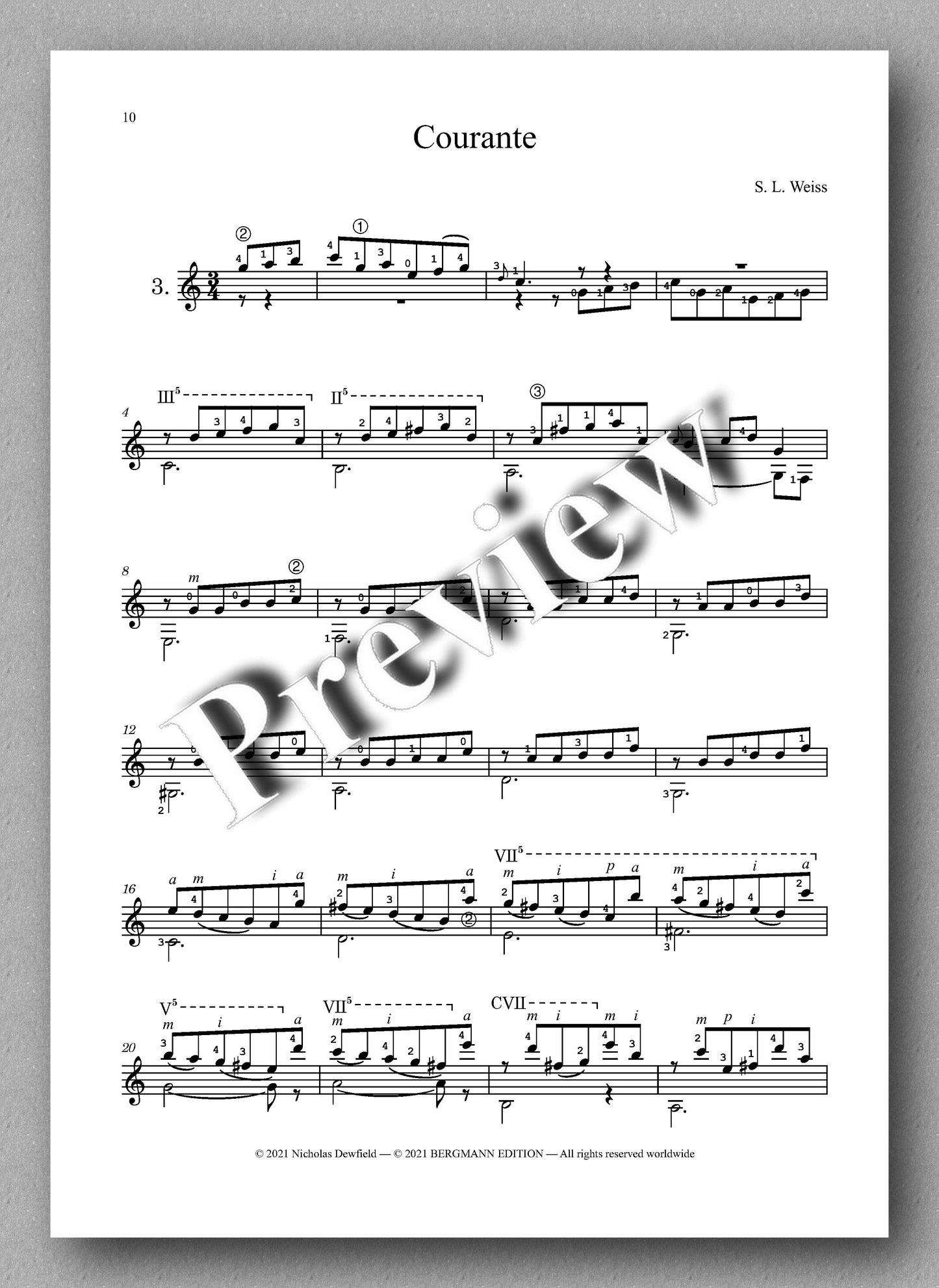 Weiss-Dewfield, Sonata No. 4 - music score 3