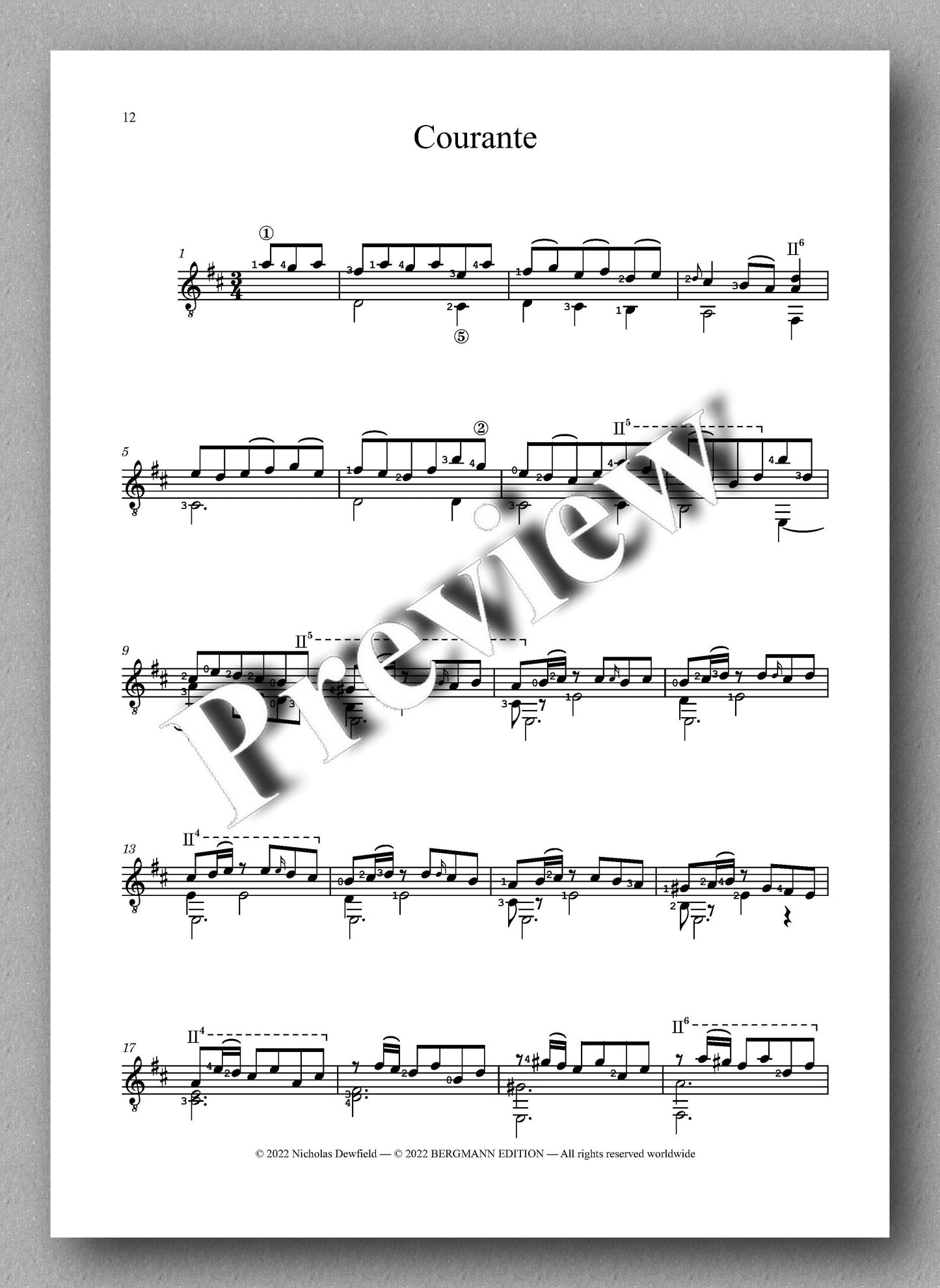 Weiss-Dewfield, Sonata No. 10 - Courante