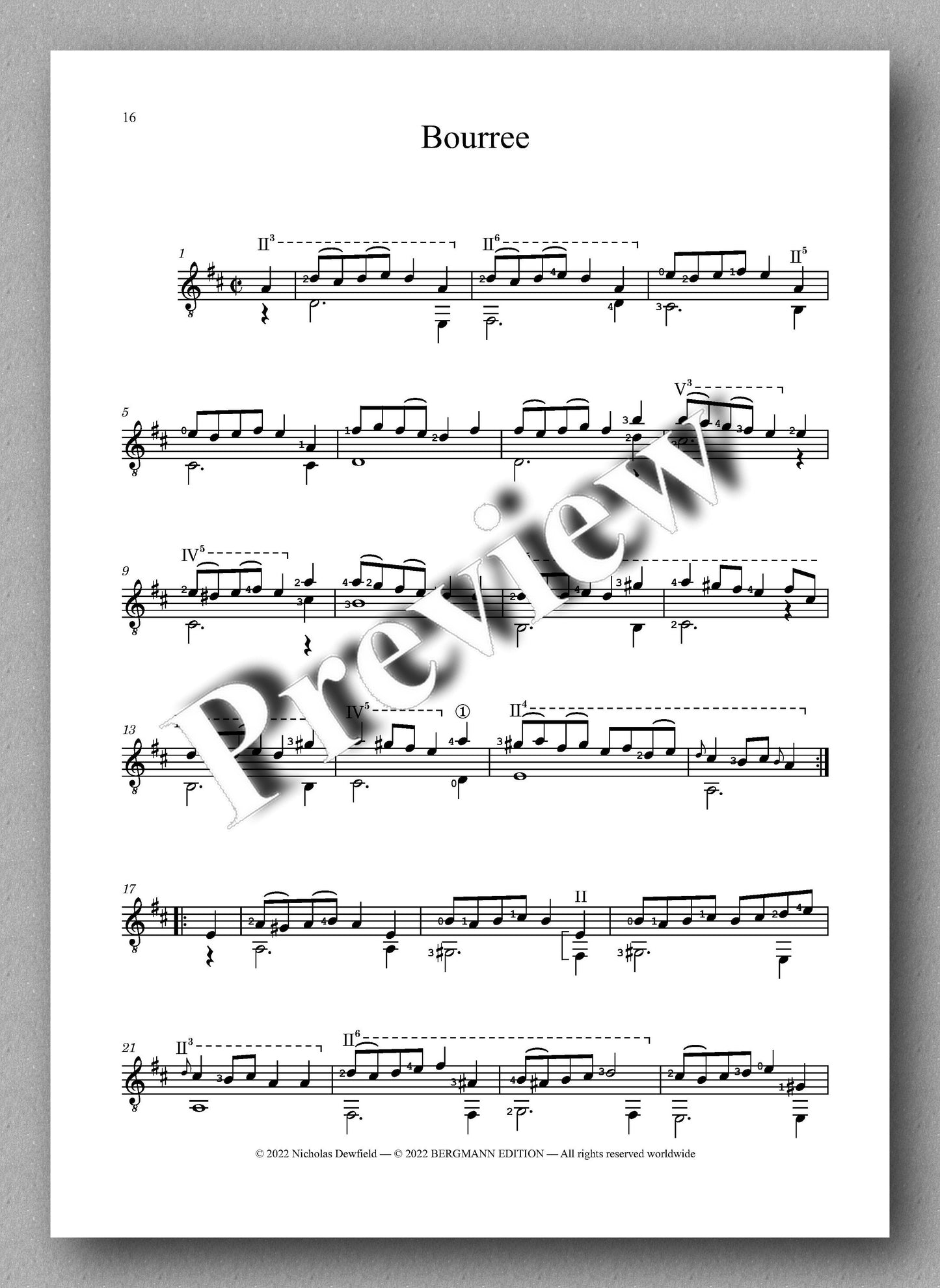 Weiss-Dewfield, Sonata No. 10 - Bouree