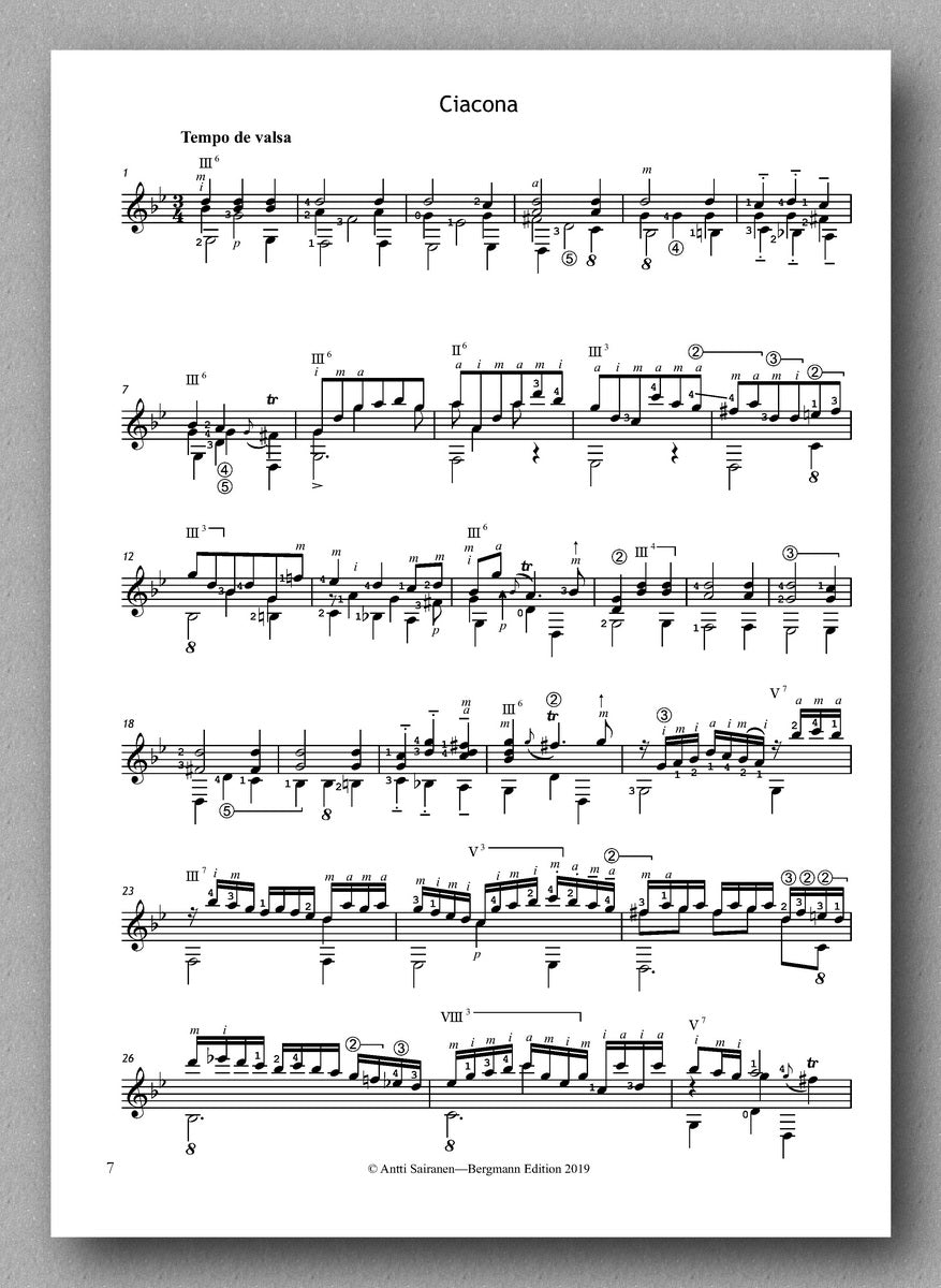 Weiss-Sairanen, Three Movements From Suonata in G-minor - preview of the score 3