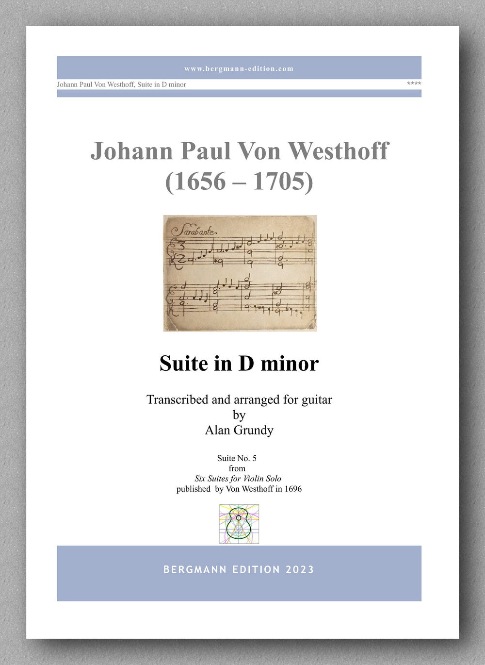 Johann Paul Von Westhoff, Suite in D minor - preview of the cover