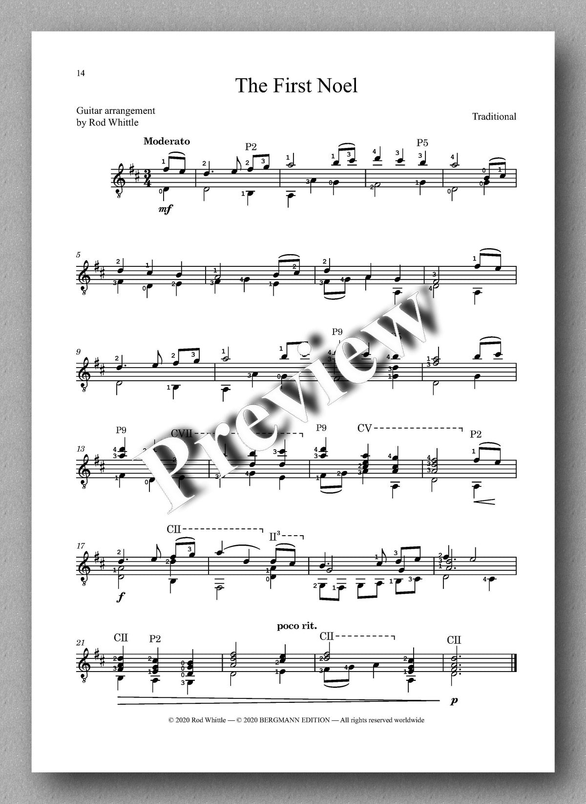 Whittlw, Christmas Carols - preview of the music score 4