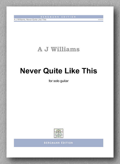 Andrew Williams, Never Quite Like This - preview of the cover