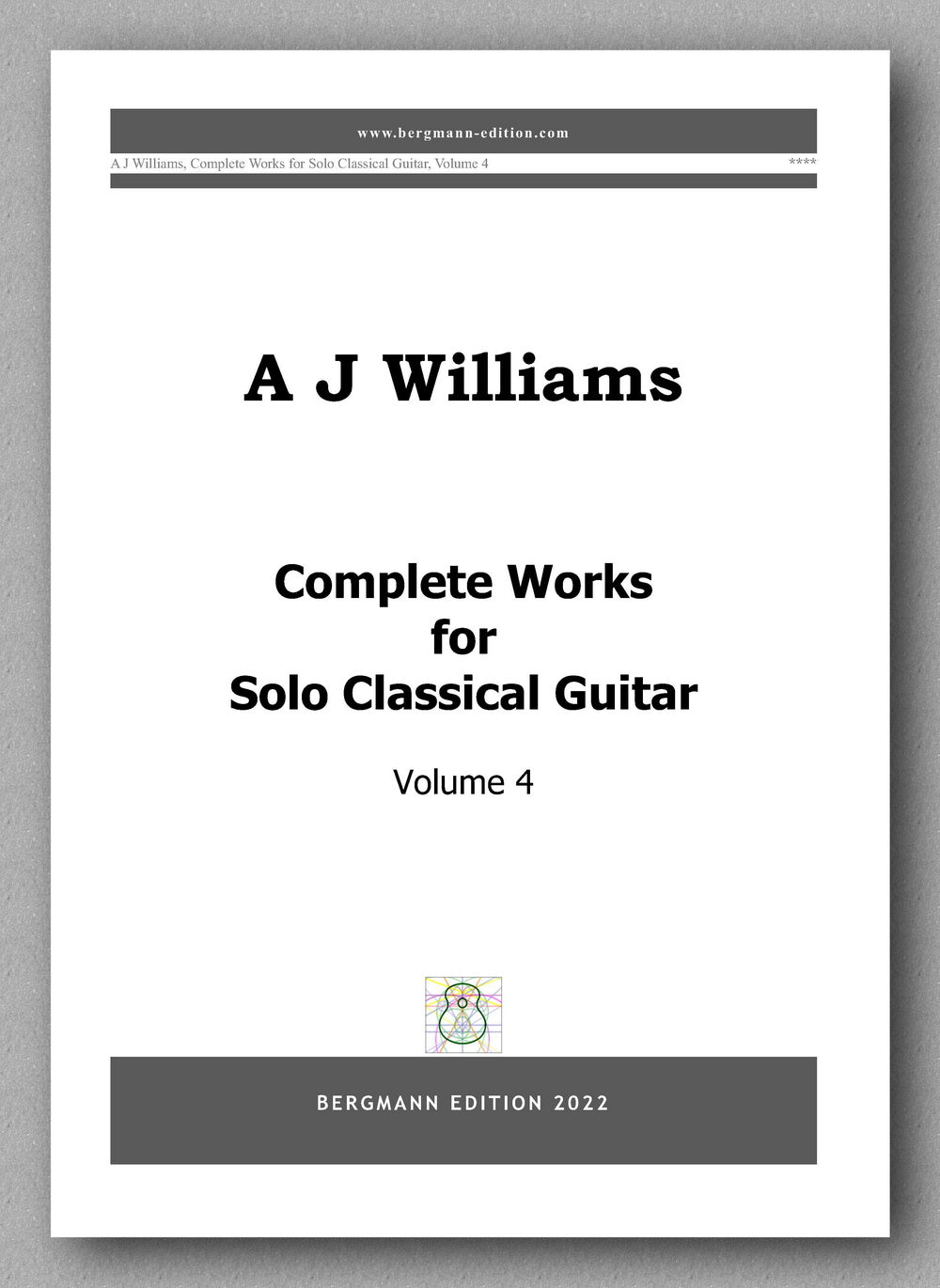 Andrew Williams, Complete Works for Solo Classical Guitar, Volume 4 - preview of the cover