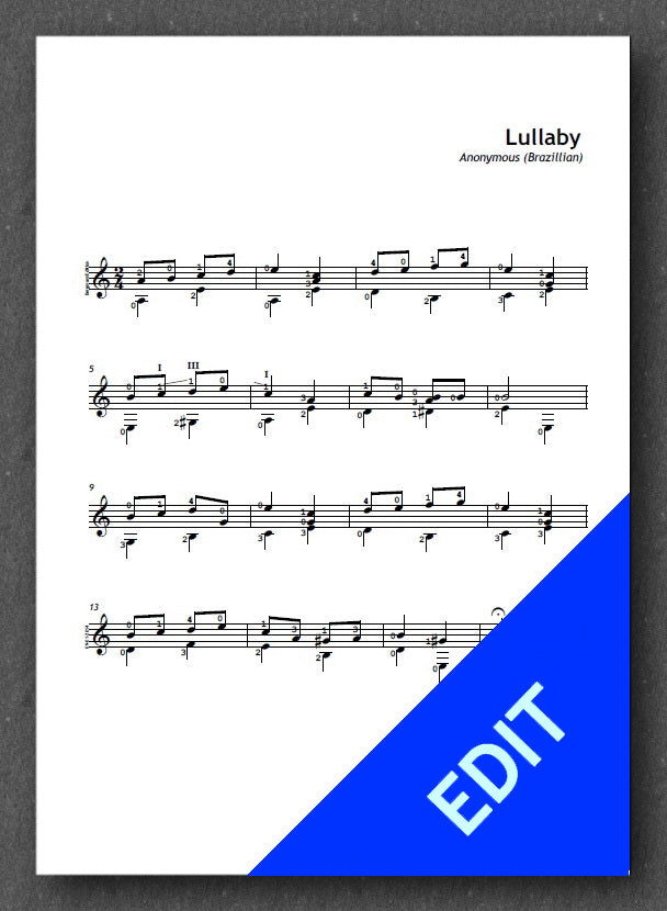 Brazillian Lullaby (pdf)