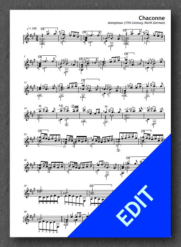 Chaconne Bach Harp