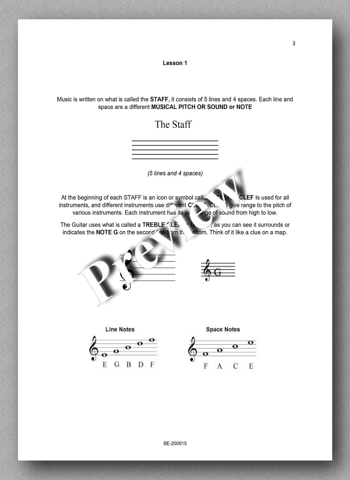 Preparatory Guide for Classical Guitar & Music Theory - preview of the text 1